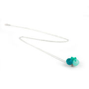 Sea green cup pendant necklace